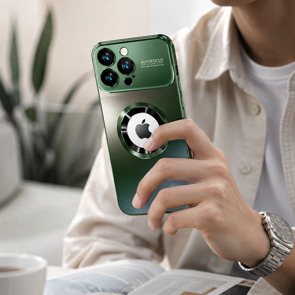 Premium iPhone Case MagSafe Titanium Matte Shockproof Protective Cover Glass Camera Lens Protection Anti Fingerprint Anti Scratch Non Slip Slim Magnetic