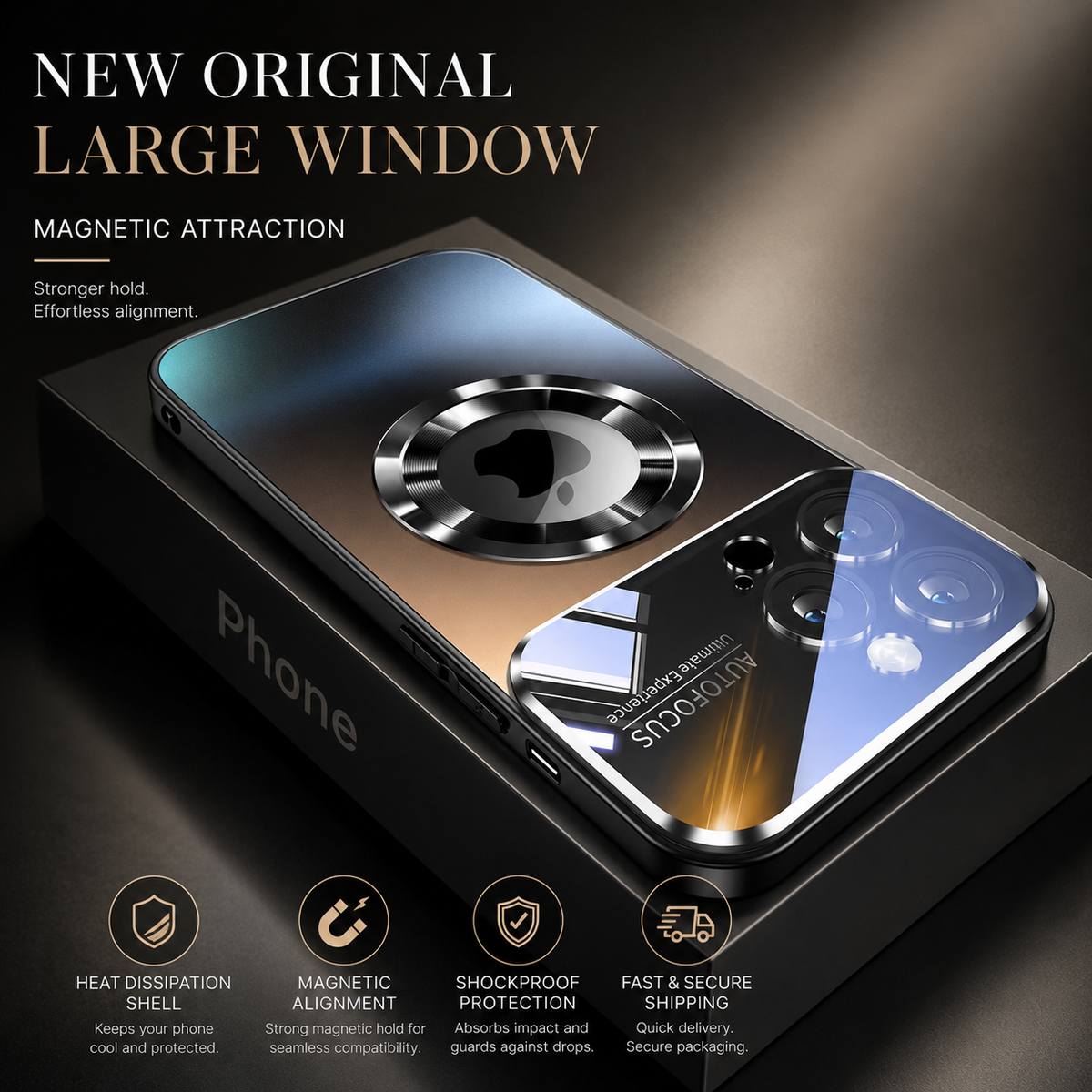 Premium iPhone Case MagSafe Titanium Matte Shockproof Protective Cover Glass Camera Lens Protection Anti Fingerprint Anti Scratch Non Slip Slim Magnetic