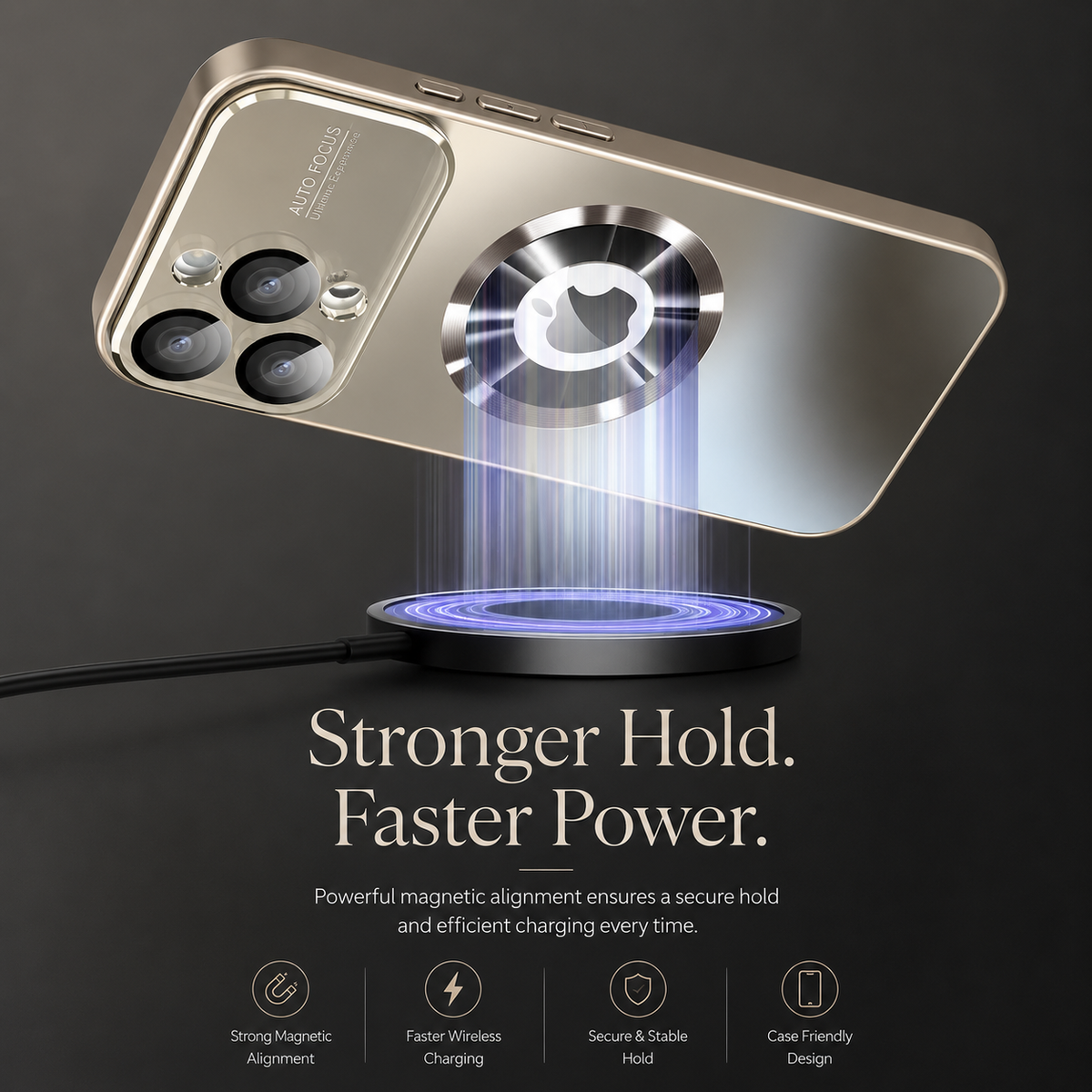 Premium iPhone Case MagSafe Titanium Metallic Matte AG Glass Full Lens Protector Shockproof PC TPU Anti Scratch Non Slip Lightweight Protective Bumper
