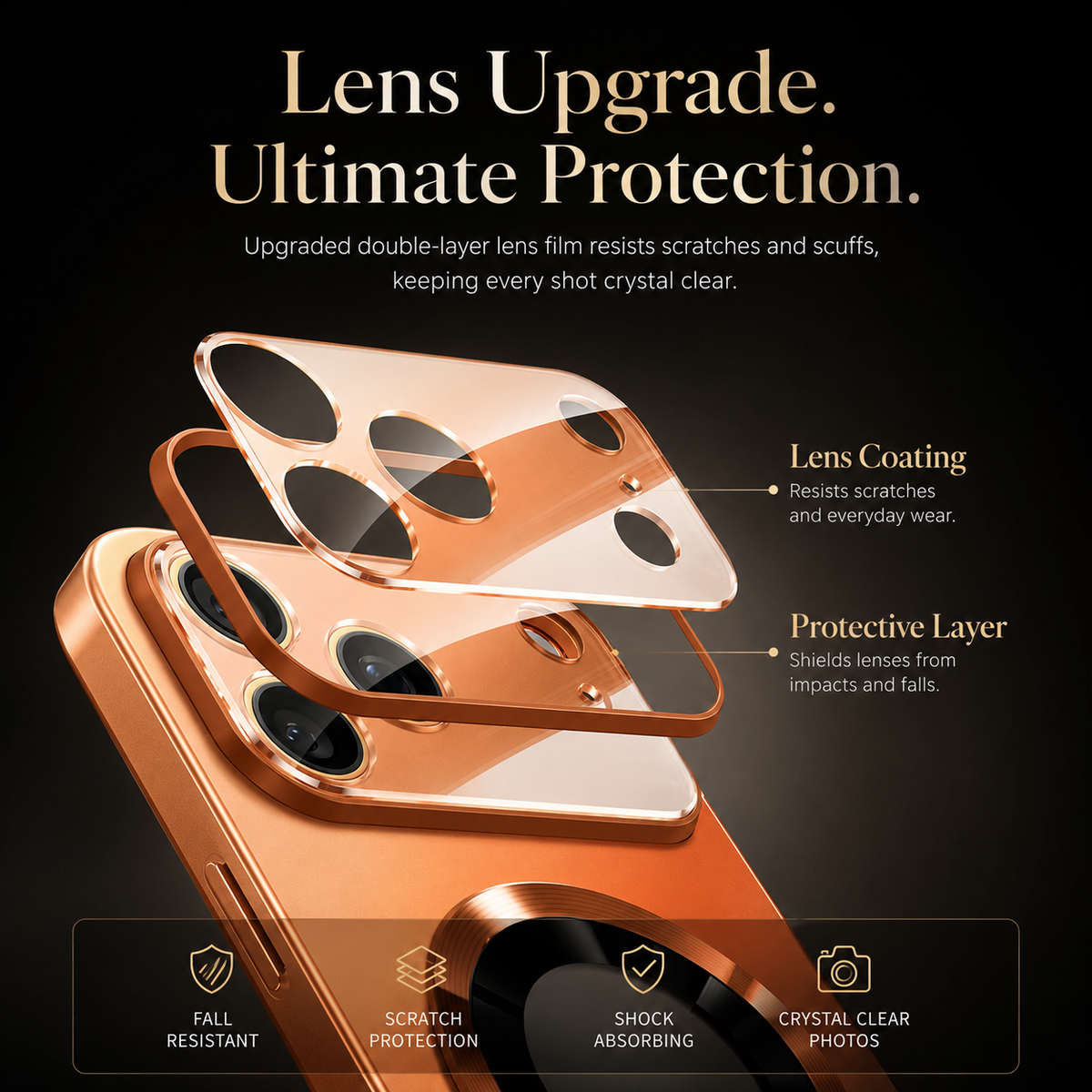 Premium iPhone Case MagSafe Titanium Metallic Matte Magnetic Glass Lens Protection PC TPU Shockproof Slim Anti Scratch Protective Back Cover Case Design