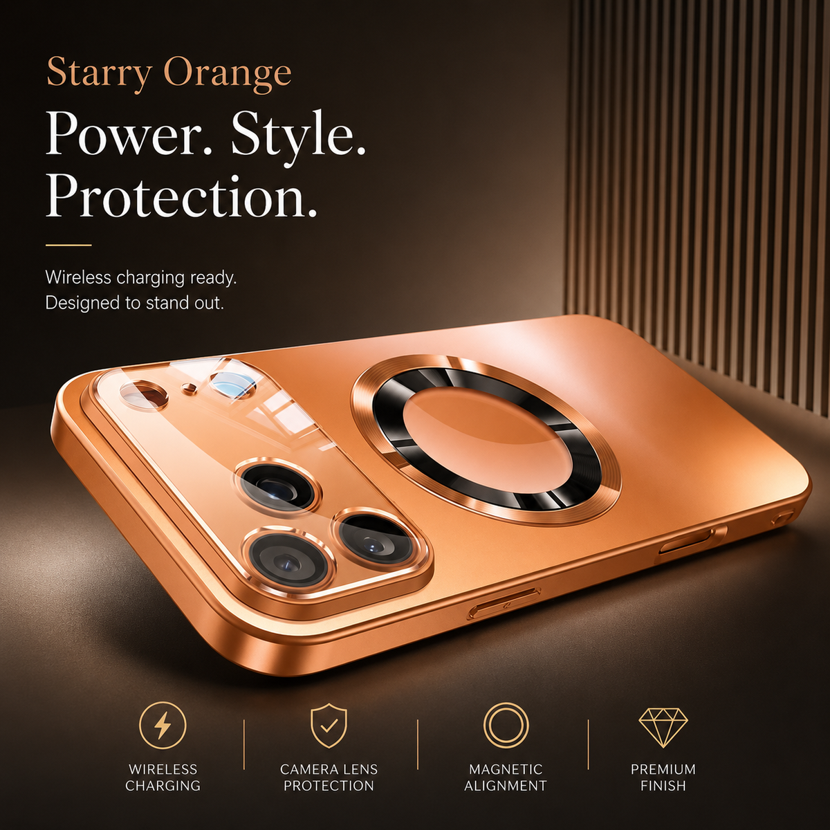Premium iPhone Case MagSafe Titanium Metallic Matte Magnetic Glass Lens Protection PC TPU Shockproof Slim Anti Scratch Protective Back Cover Case Design
