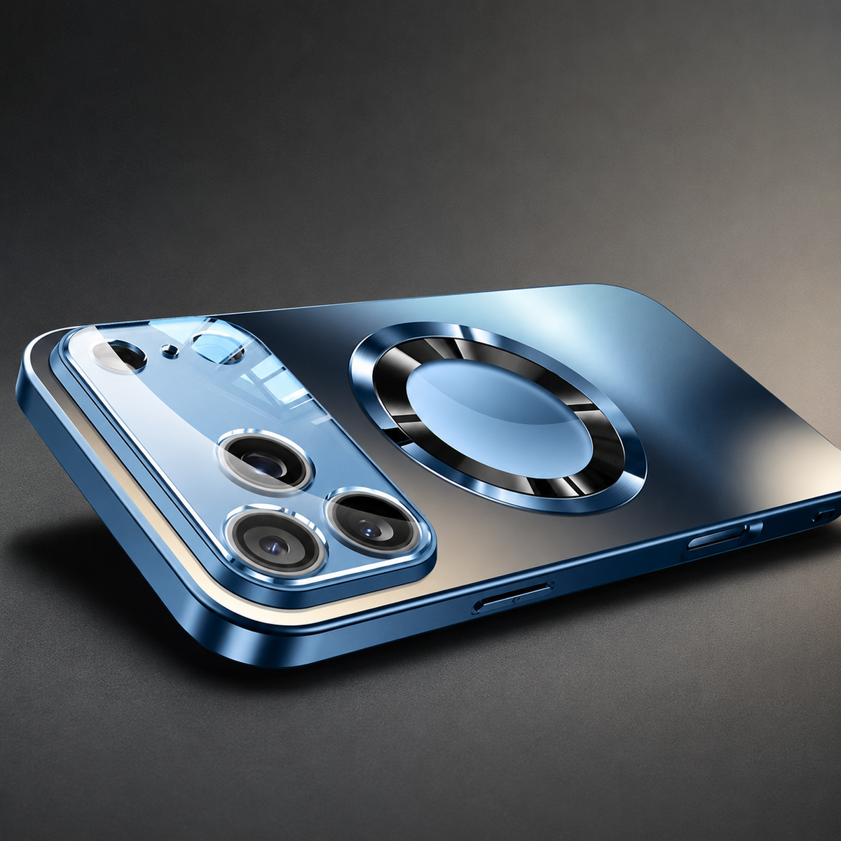 Premium iPhone Case MagSafe Titanium Metallic Matte Magnetic Glass Lens Protection PC TPU Shockproof Slim Anti Scratch Protective Back Cover Case Design