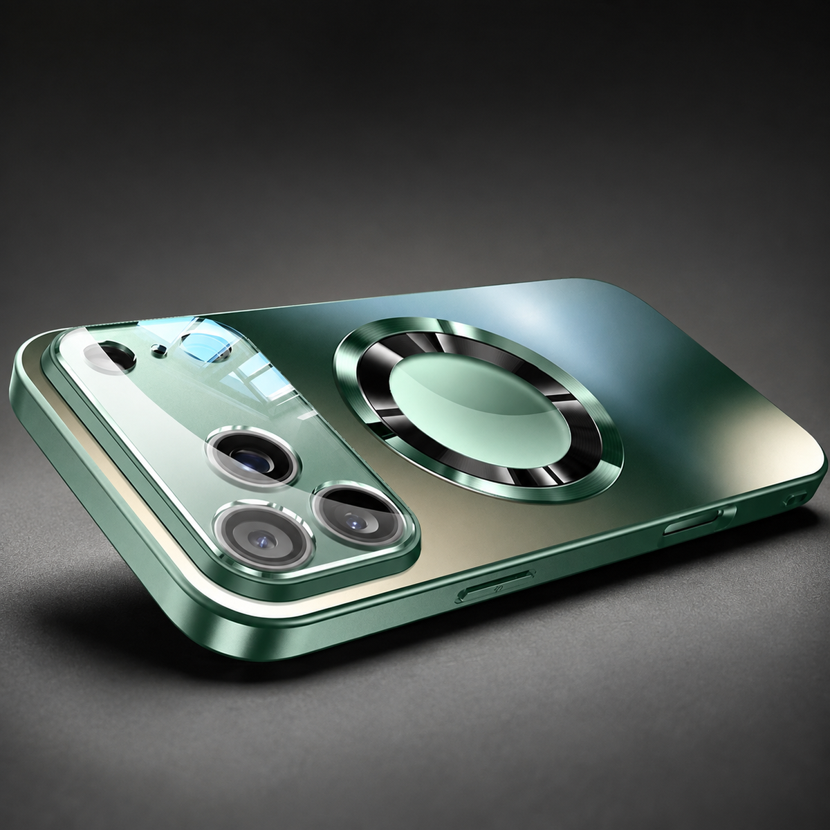 Premium iPhone Case MagSafe Titanium Metallic Matte Magnetic Glass Lens Protection PC TPU Shockproof Slim Anti Scratch Protective Back Cover Case Design