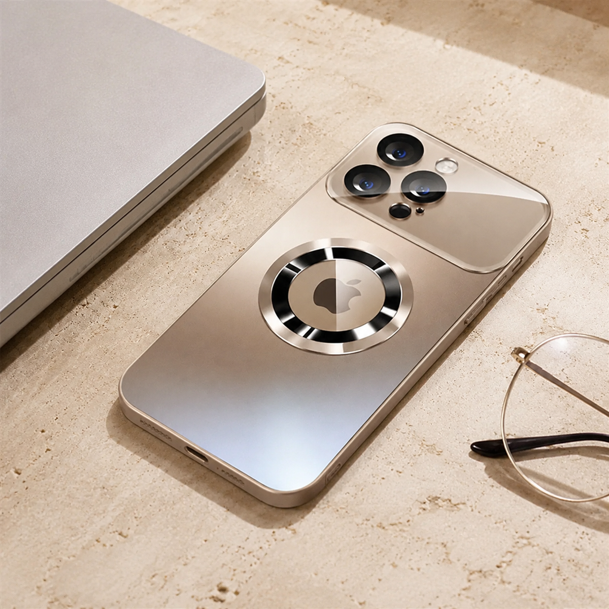 Premium iPhone Case MagSafe Titanium Metallic Matte Magnetic Wireless Charging Slim Shockproof Anti Scratch Lightweight Protective Bumper Cover Case