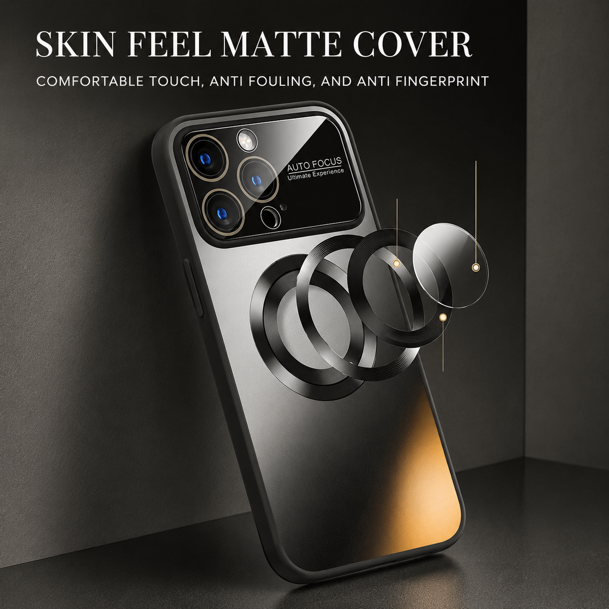Premium iPhone Case MagSafe Titanium Metallic Matte Shockproof Protective Cover Camera Lens Protection PC Silicone Anti Fingerprint Non Slip Slim Magnetic