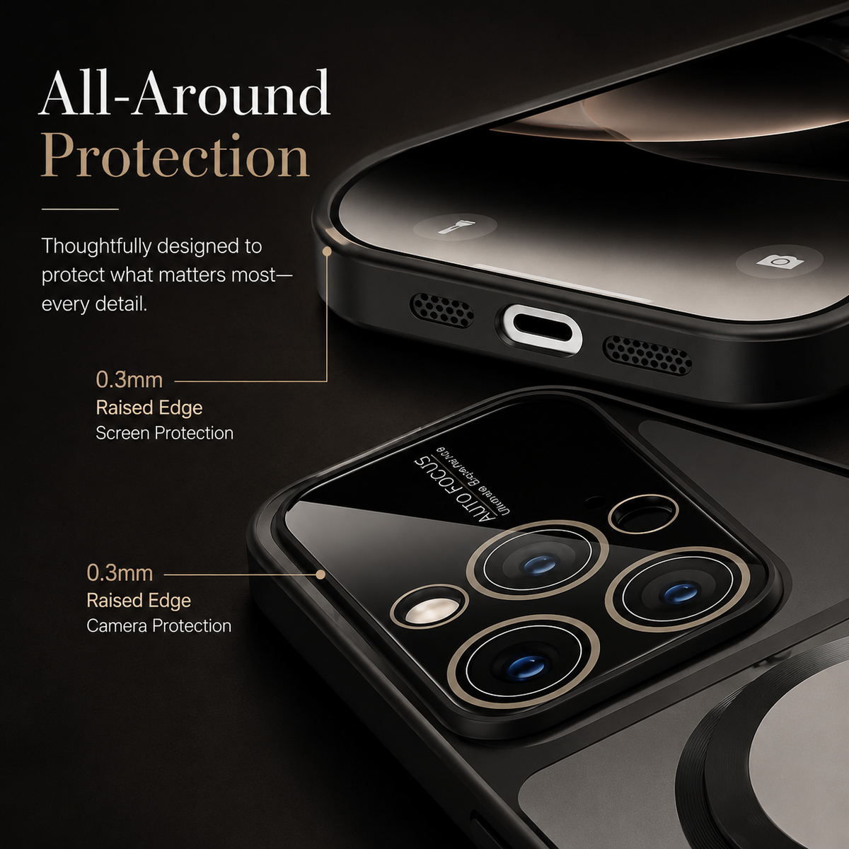 Premium iPhone Case MagSafe Titanium Metallic Matte Shockproof Protective Cover Camera Lens Protection PC Silicone Anti Fingerprint Non Slip Slim Magnetic