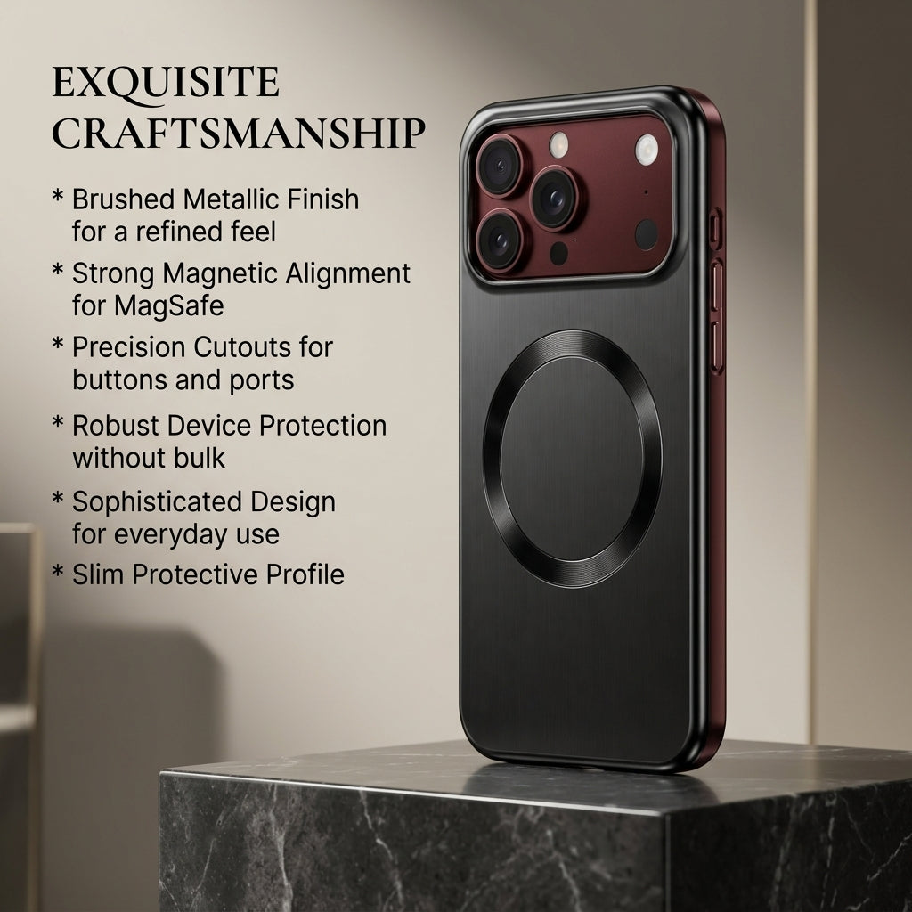 Premium iPhone Case MagSafe Touch Pen Plating Hinge Protection Tempered Glass Screen Magnetic PC TPU Shockproof Foldable Protective Cover Case