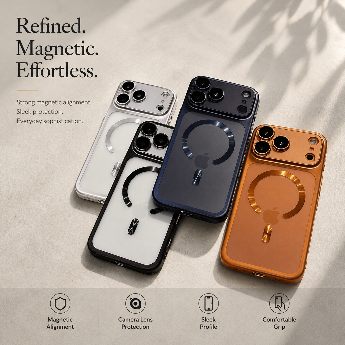 Premium iPhone Case MagSafe Translucent Matte Magnetic Hard PC Protective Cover Wireless Charging Anti Scratch Slim Lightweight Frosted Full Coverage Case