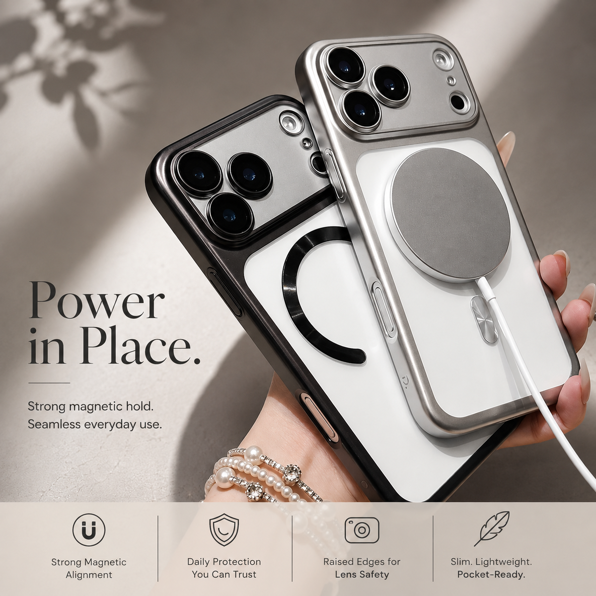 Premium iPhone Case MagSafe Translucent Matte Magnetic Hard PC Protective Cover Wireless Charging Anti Scratch Slim Lightweight Frosted Full Coverage Case