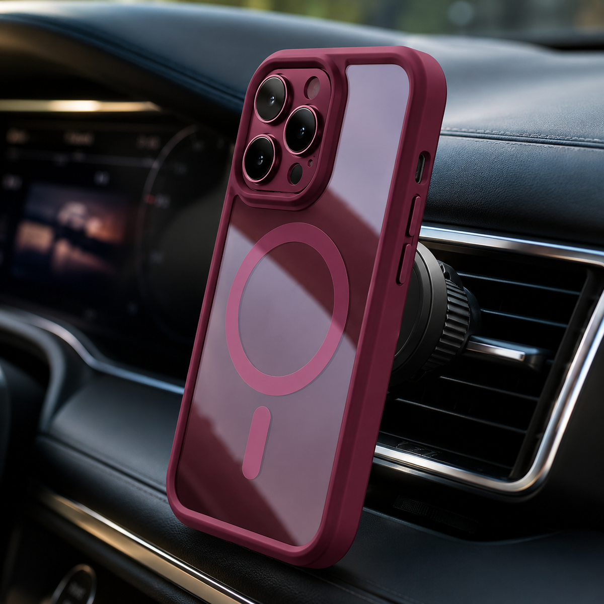 Premium iPhone Case MagSafe Transparent Acrylic Magnetic Wireless Charging Clear Slim Shockproof Anti Scratch Protective Back Bumper Cover Case Design