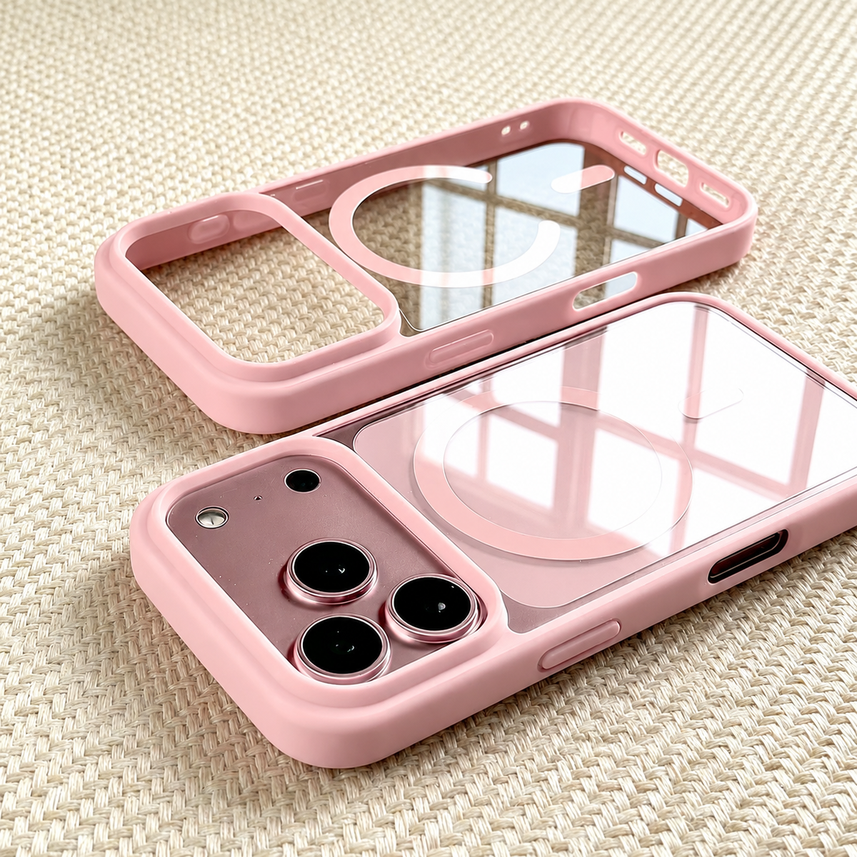 Premium iPhone Case MagSafe Transparent Acrylic Magnetic Wireless Charging Clear Slim Shockproof Anti Scratch Protective Back Bumper Cover Case Design