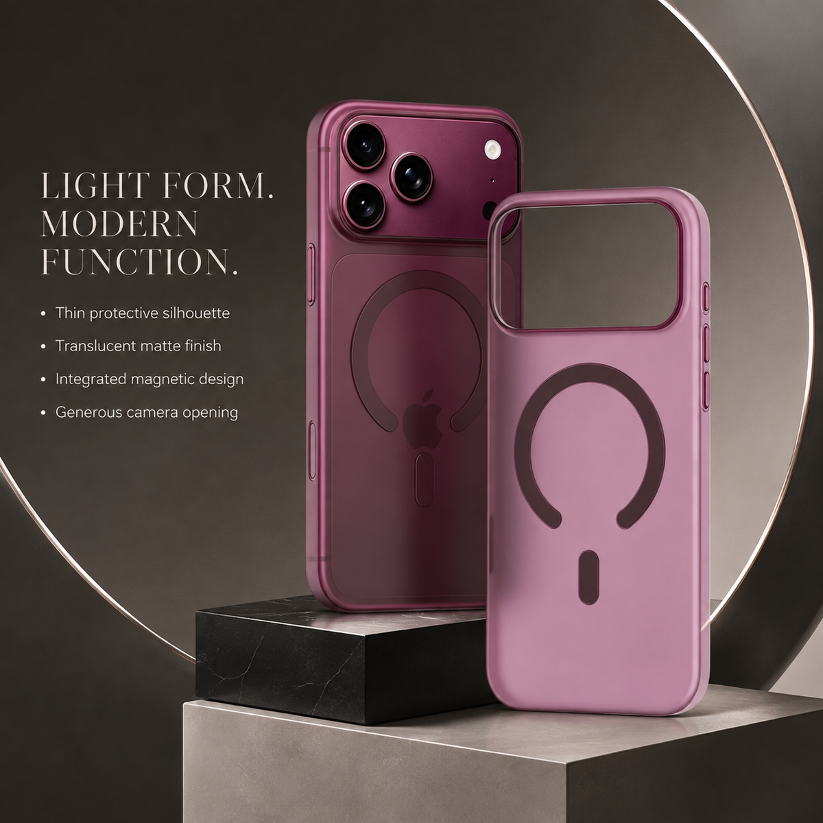 Premium iPhone Case MagSafe Ultra Thin Matte Translucent Clear Hard PC Magnetic Shockproof Anti Fingerprint Slim Protective Bumper Cover Case Design
