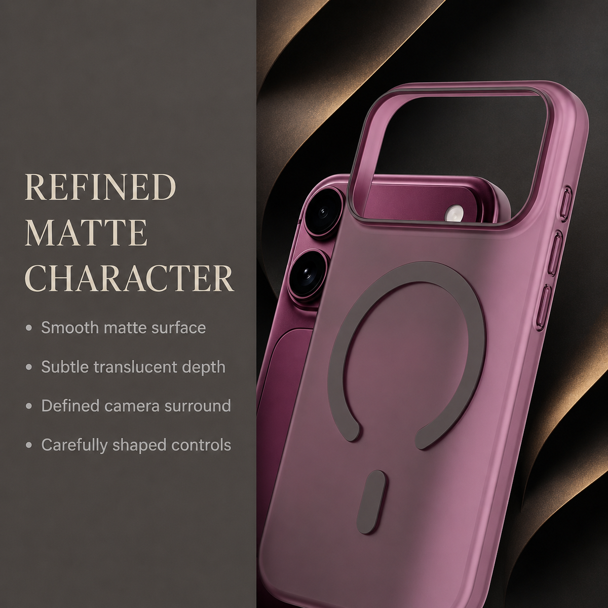 Premium iPhone Case MagSafe Ultra Thin Matte Translucent Clear Hard PC Magnetic Shockproof Anti Fingerprint Slim Protective Bumper Cover Case Design