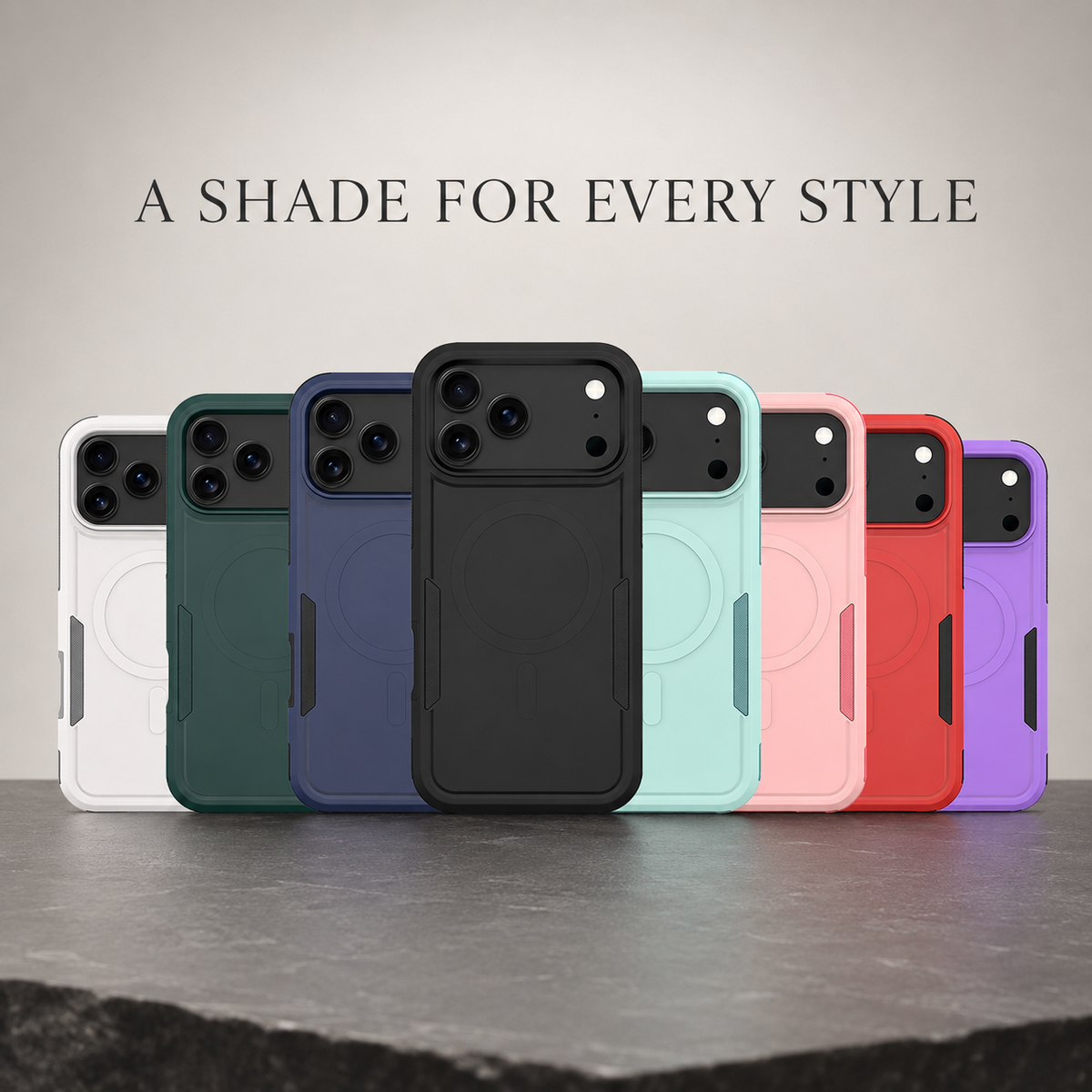 Premium iPhone Case Magnetic 2 in 1 Heavy Duty Armor Shockproof PC TPU Protective Cover Matte Reinforced Bumper Slim Rugged Charging Case