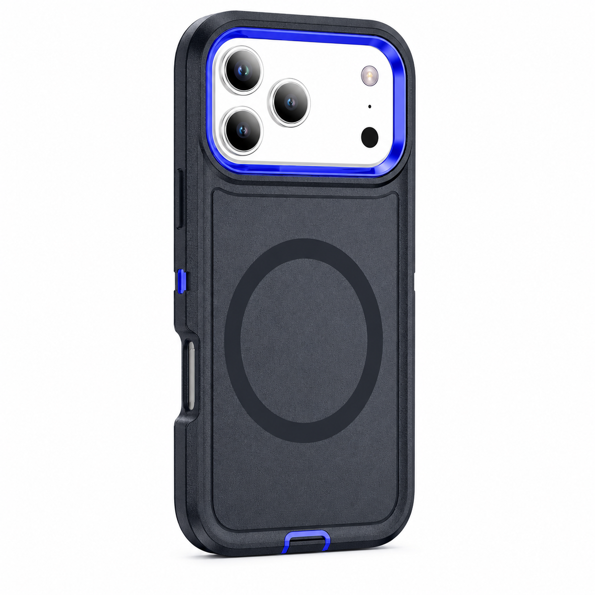 Premium iPhone Case Magnetic 3 in 1 Heavy Duty Armor Shockproof PC TPU Protective Cover Anti Drop Reinforced Bumper Rugged Wireless Charging Case