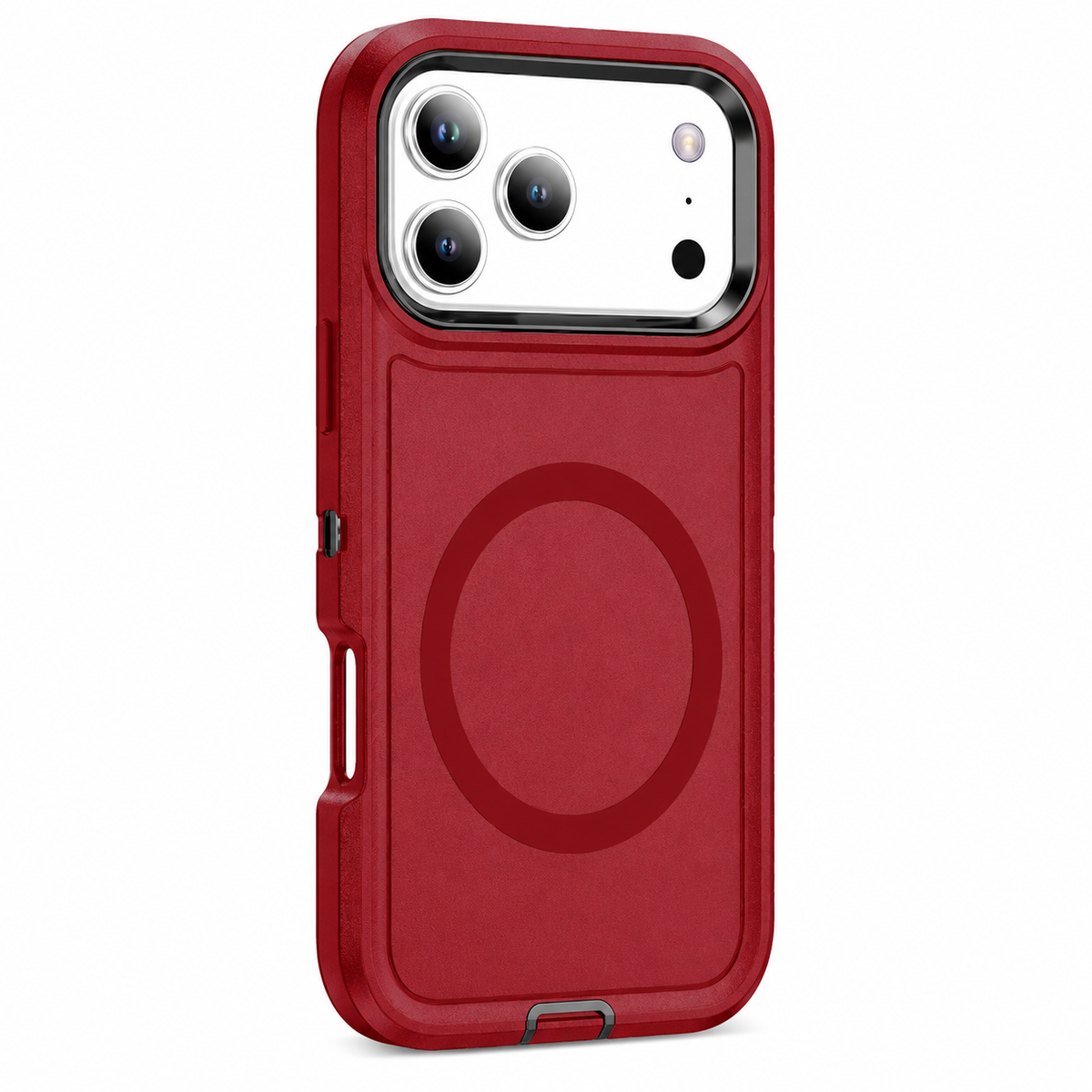 Premium iPhone Case Magnetic 3 in 1 Heavy Duty Armor Shockproof PC TPU Protective Cover Anti Drop Reinforced Bumper Rugged Wireless Charging Case
