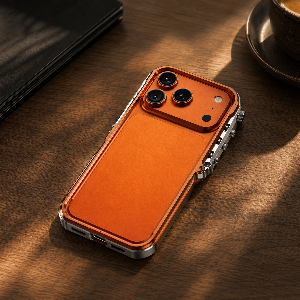 Premium iPhone Case Magnetic Aluminum Alloy Armor Shockproof Protective Cover Reinforced Metal Frame Anti Scratch Non Slip Glitter Heat Resistant Rugged Slim