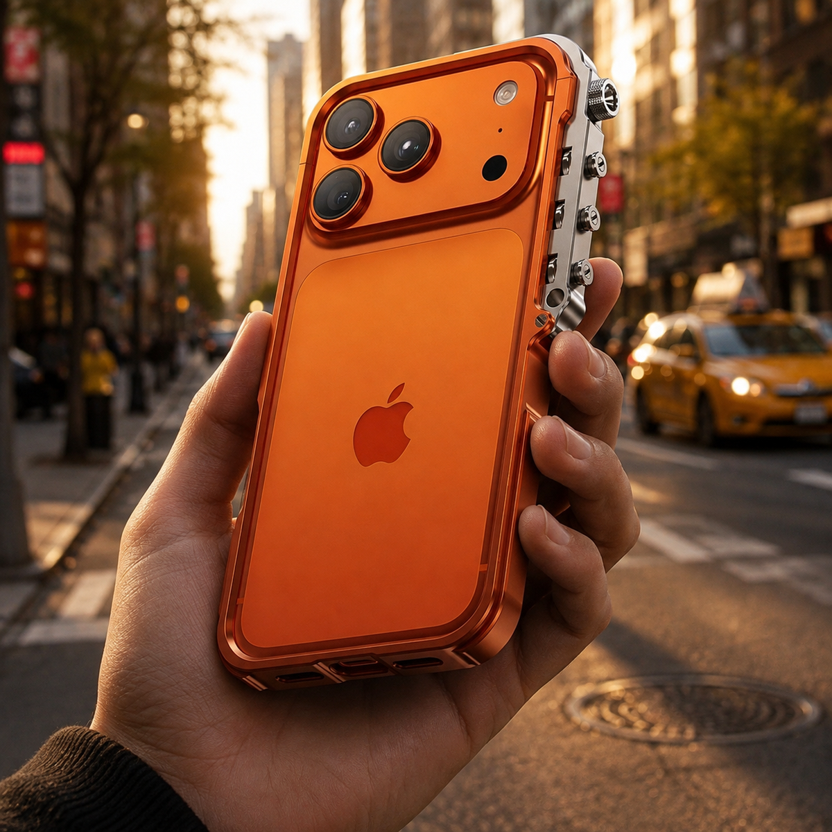 Premium iPhone Case Magnetic Aluminum Alloy Armor Shockproof Protective Cover Reinforced Metal Frame Anti Scratch Non Slip Glitter Heat Resistant Rugged Slim