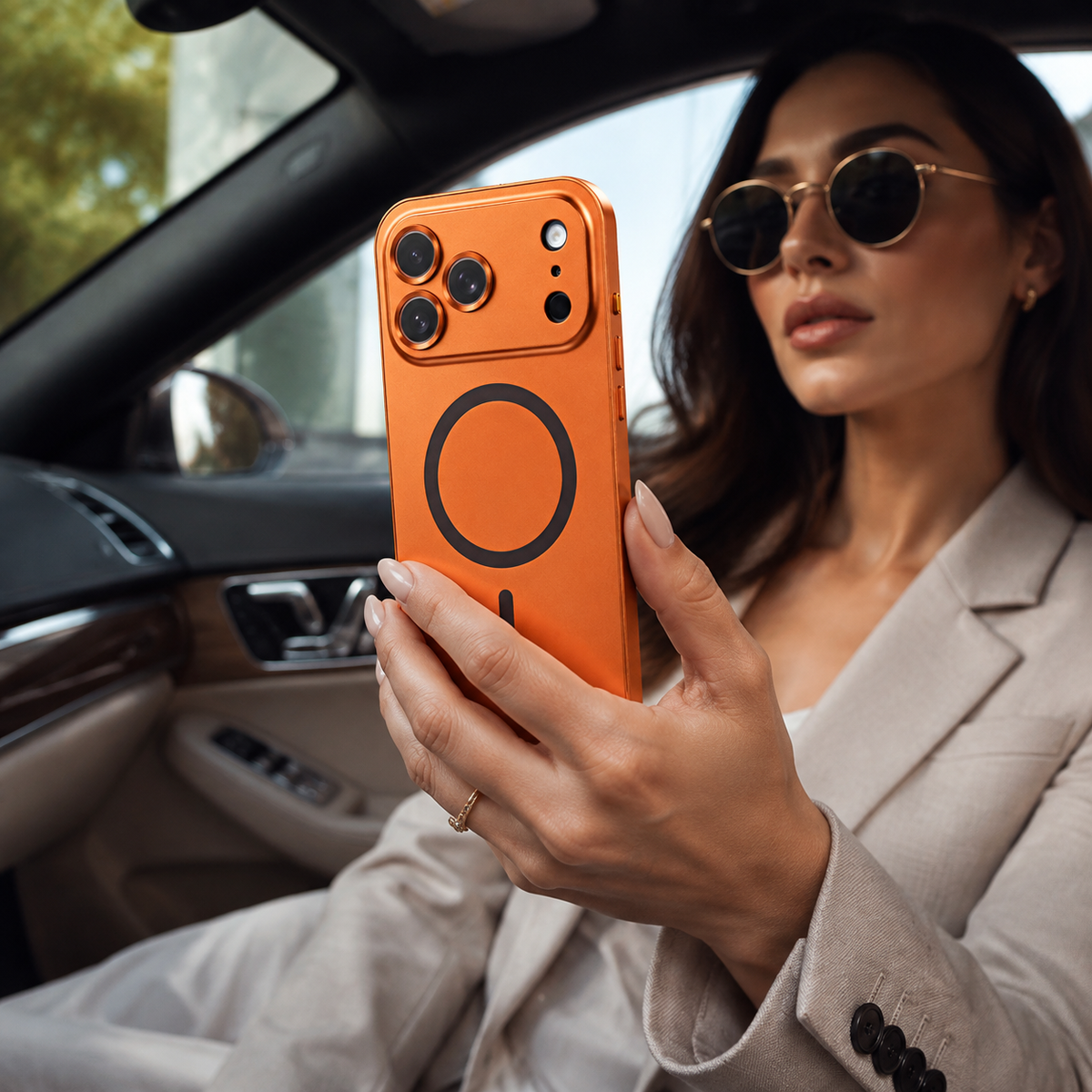 Premium iPhone Case Magnetic Aluminum Alloy Metal Shockproof Protective Cover Camera Lens Glass Protection Non Slip Tough Slim Reinforced Bumper Case