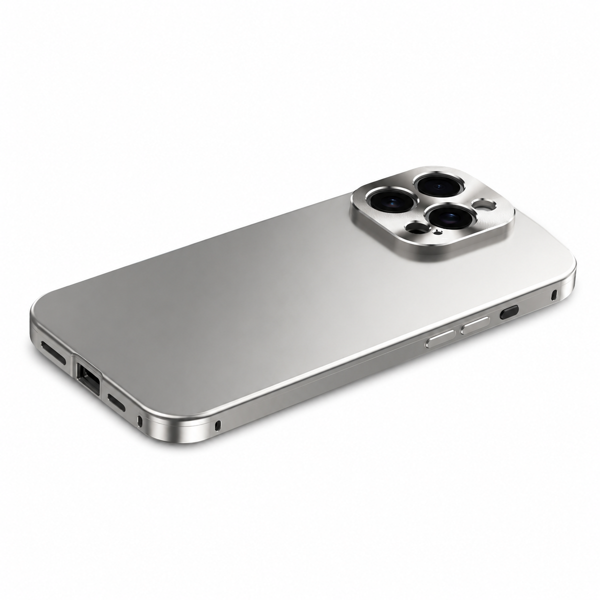 Premium iPhone Case Magnetic Aluminum Frame Shockproof Protective Cover Full Camera Lens Protection Slim Metal Design Wireless Charging Compatible