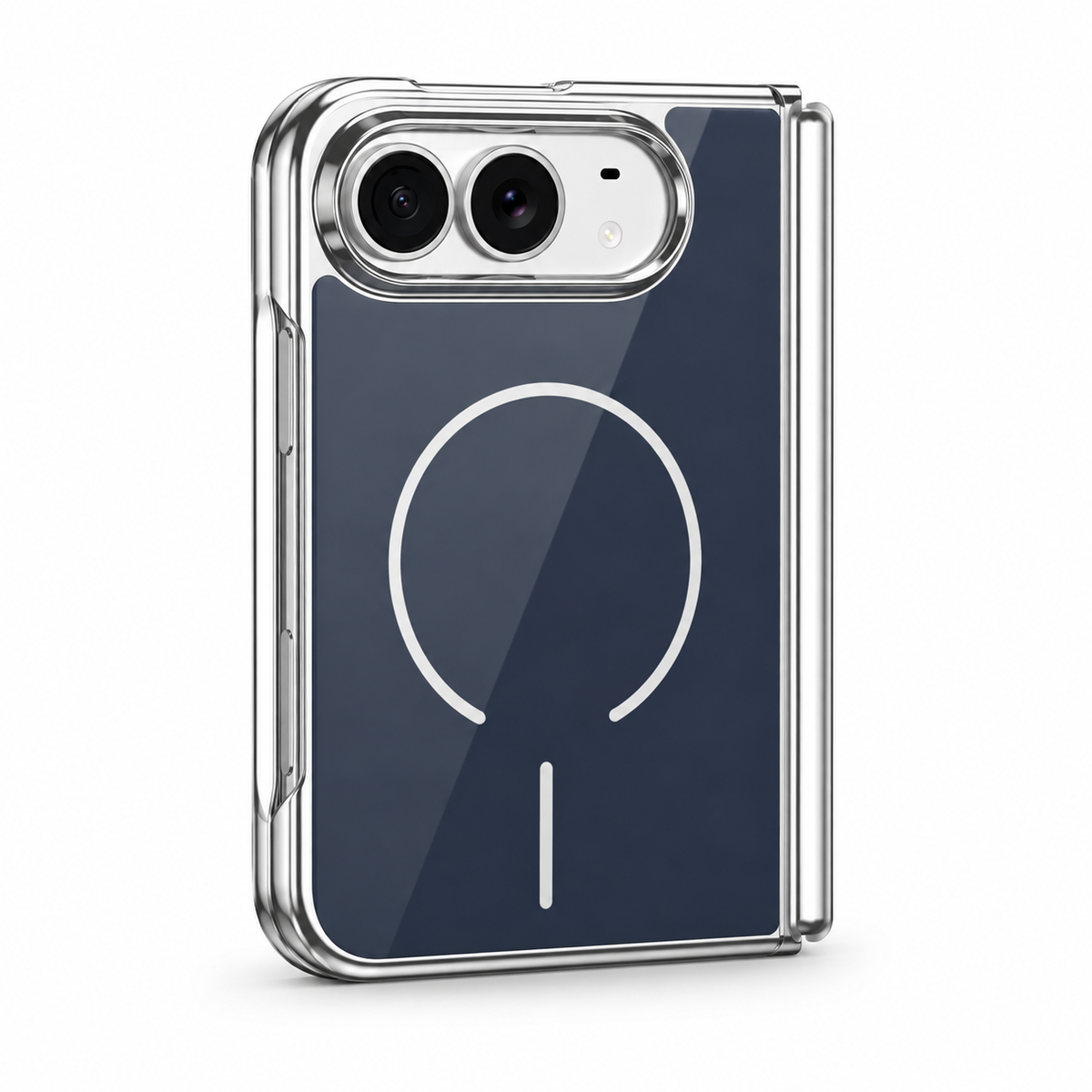 Premium iPhone Case Magnetic Built In Screen Protector Glass PC Full Wrap Shockproof Foldable Anti Scratch Non Slip Wireless Charging Protective Cover