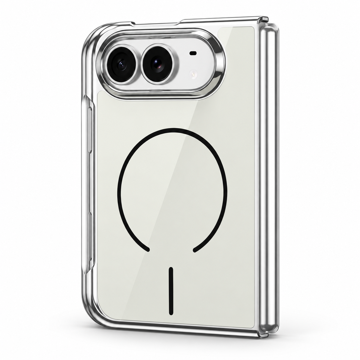 Premium iPhone Case Magnetic Built In Screen Protector Glass PC Full Wrap Shockproof Foldable Anti Scratch Non Slip Wireless Charging Protective Cover