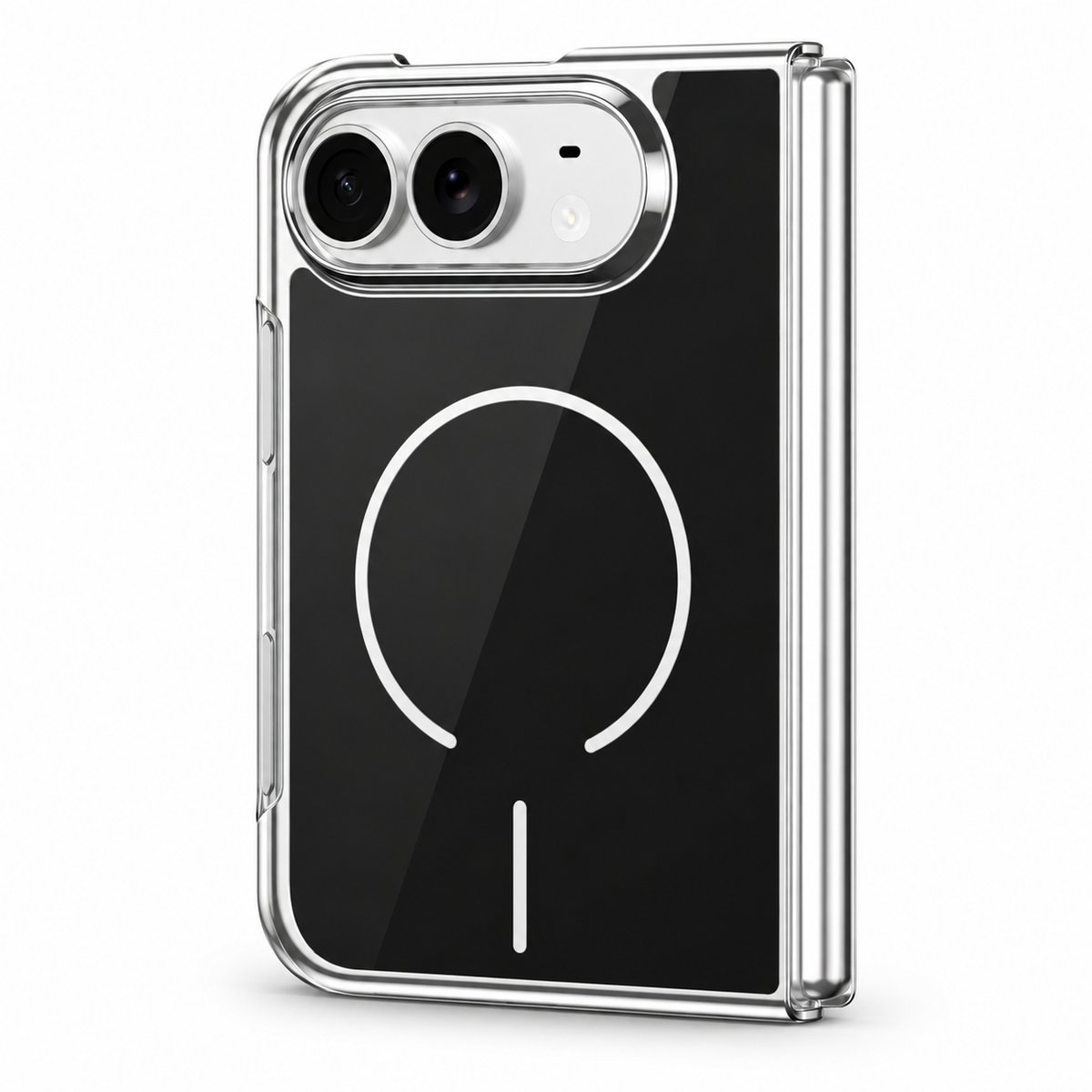Premium iPhone Case Magnetic Built In Screen Protector Glass PC Full Wrap Shockproof Foldable Anti Scratch Non Slip Wireless Charging Protective Cover