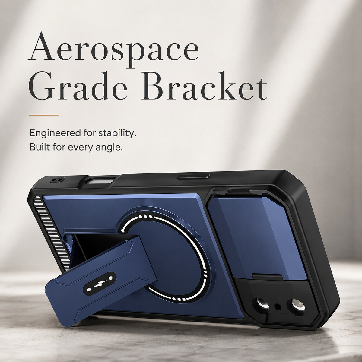 Premium iPhone Case Magnetic Carbon Fiber Leather Kickstand Camera Lens Protector Stand Holder Shockproof Slim Protective Cover