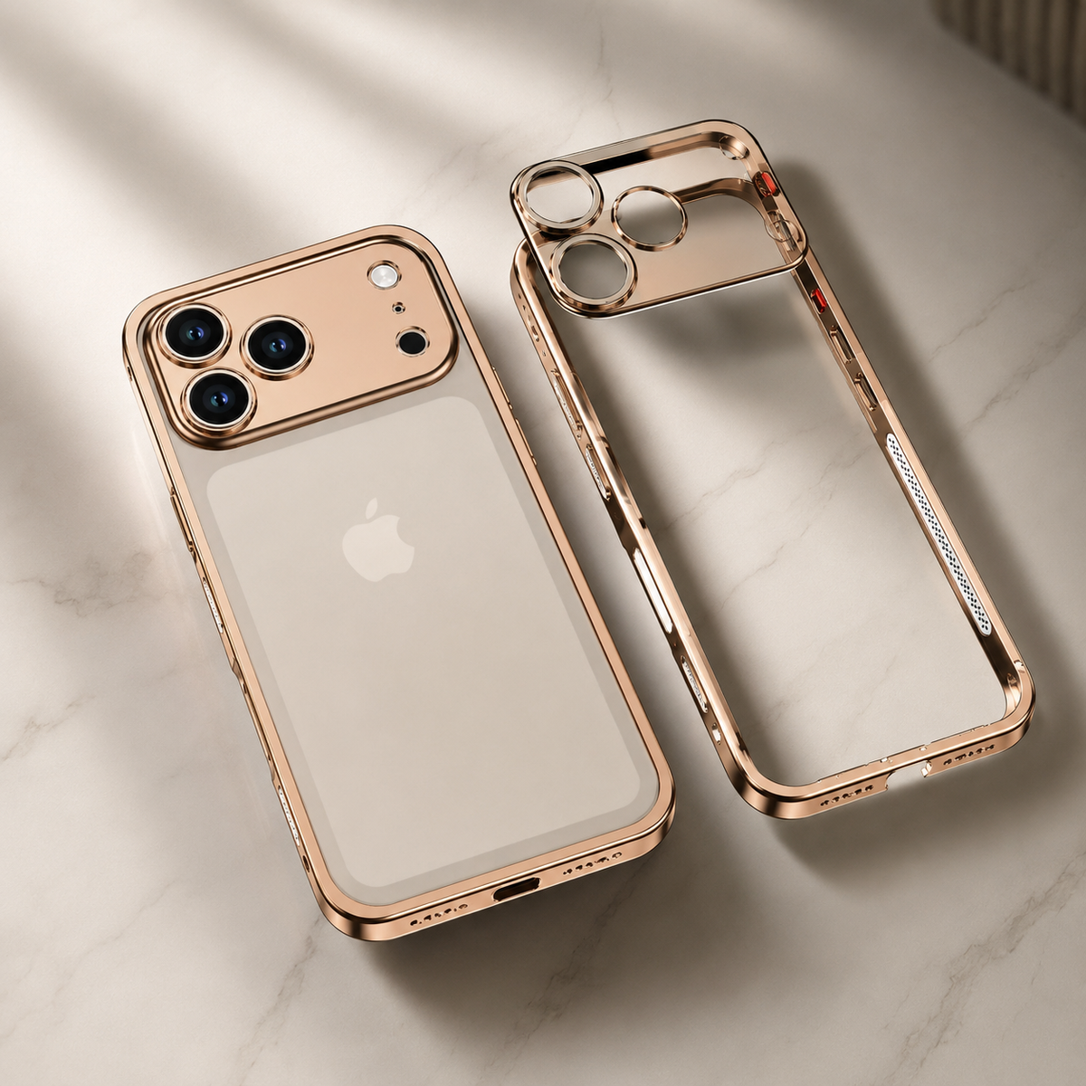 Premium iPhone Case Magnetic Metal Frame Detachable Camera Protector Shockproof Ultra Thin TPU Bumper Anti Scratch Non Slip Lightweight Protective Cover