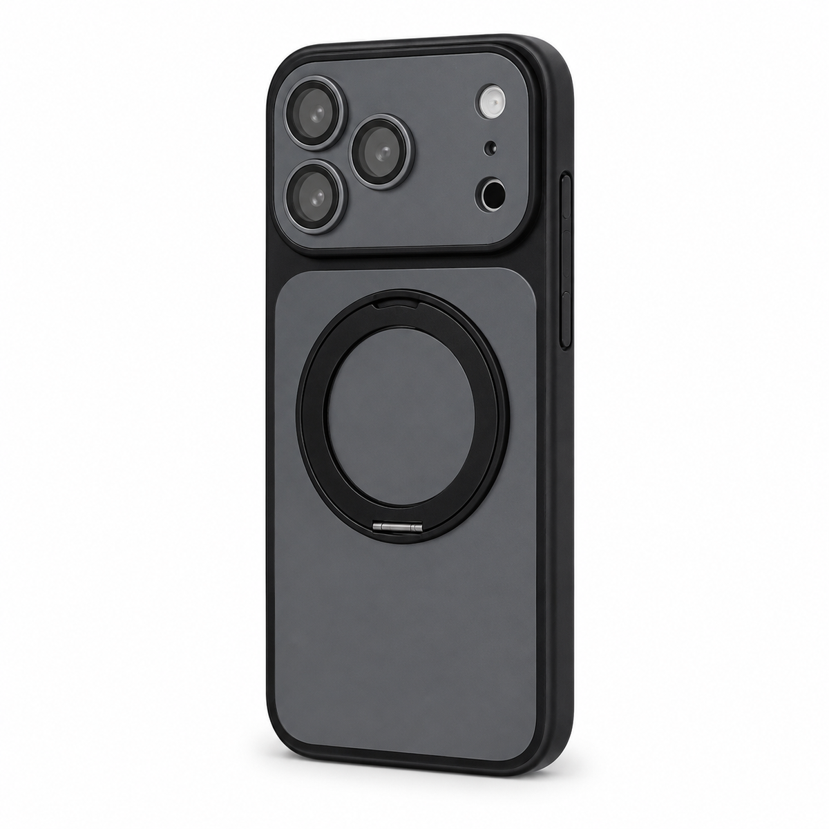 Premium iPhone Case Magnetic Metal Ring Holder Bracket Shockproof PC TPU 3D Anti Scratch Anti Fingerprint Slim Protective Bumper Phone Cover Case Design