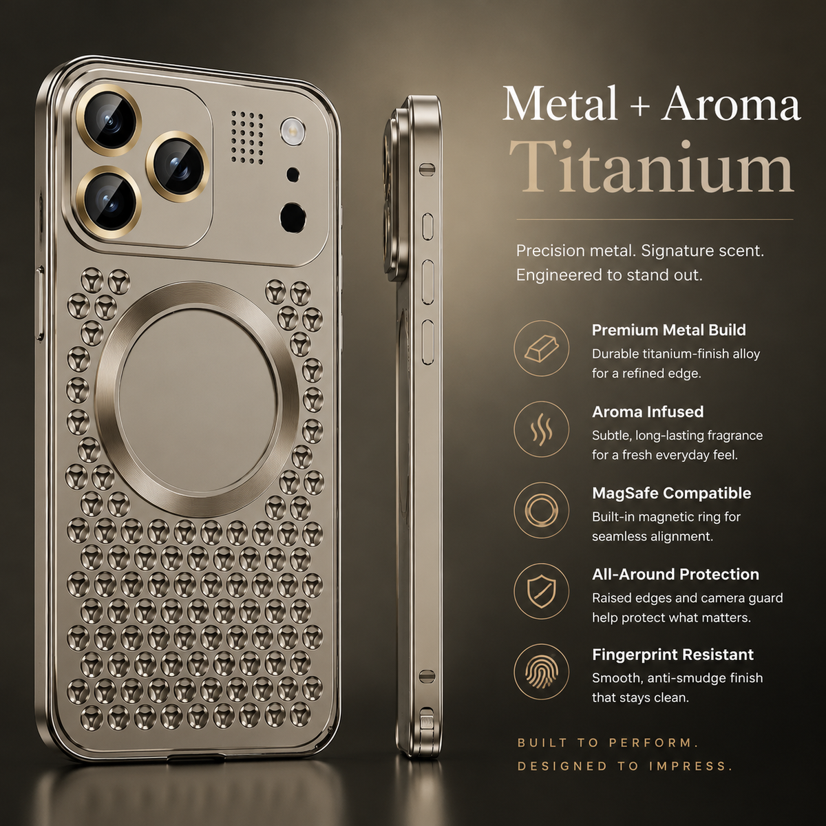 Premium iPhone Case Magnetic Protective Cover Aluminum Alloy Frame Heat Dissipation Metal Design Shockproof Anti Fall Camera Lens Guard Slim Structure