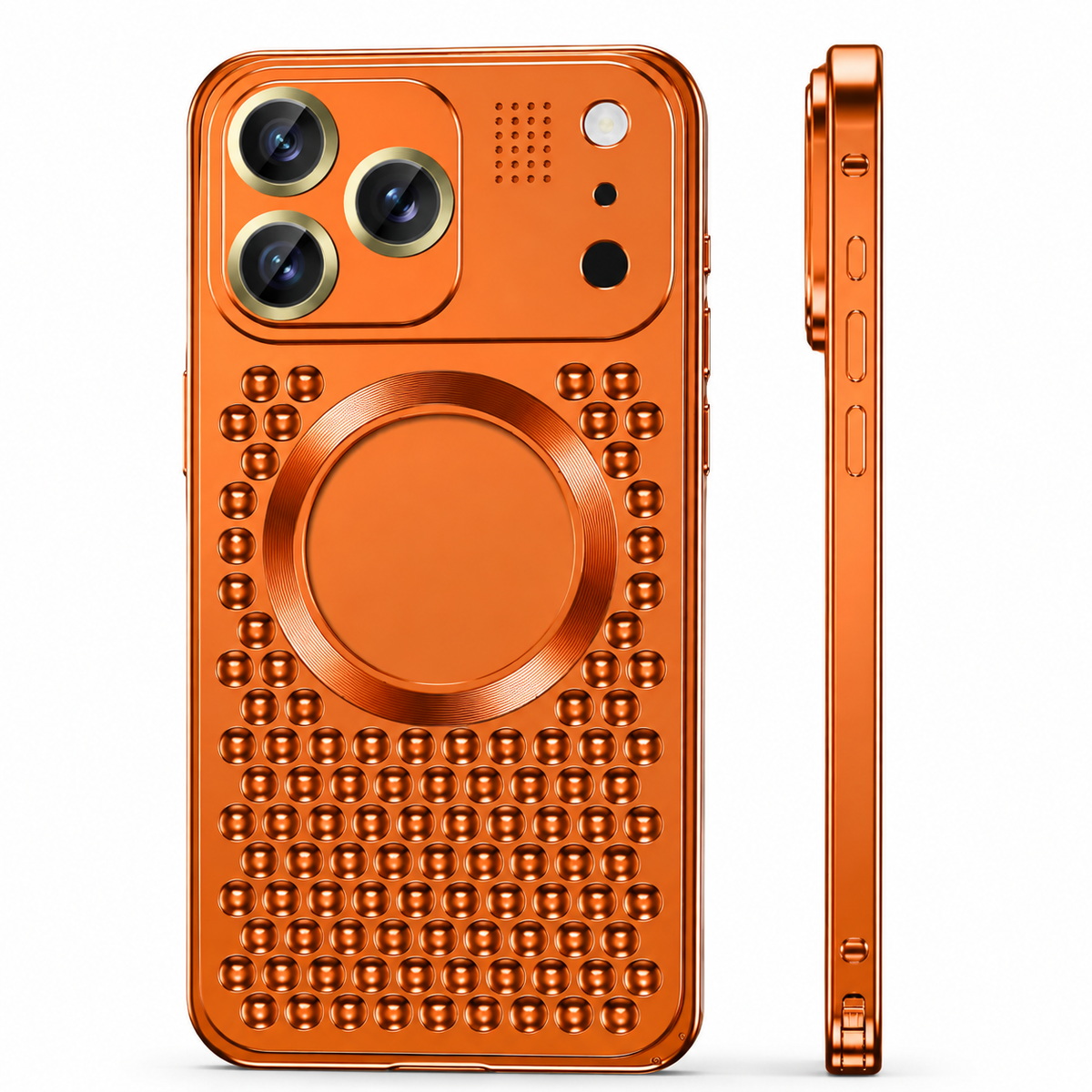 Premium iPhone Case Magnetic Protective Cover Aluminum Alloy Frame Heat Dissipation Metal Design Shockproof Anti Fall Camera Lens Guard Slim Structure