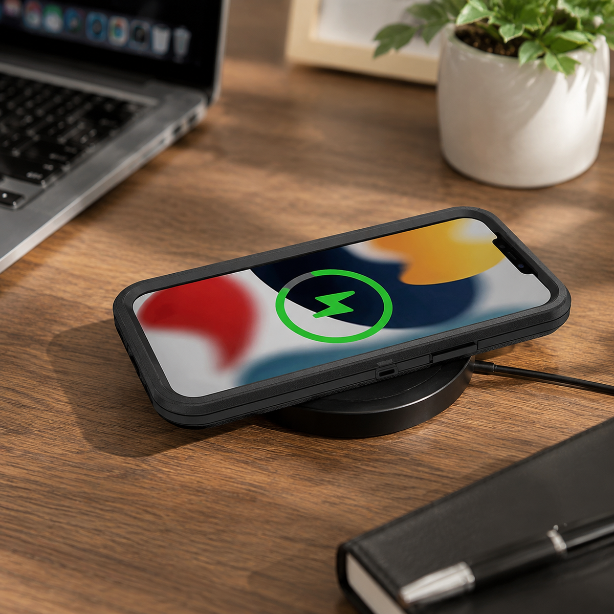 Premium iPhone Case Magnetic Protective Cover Rugged Defender Shockproof Armor Dual Layer Belt Clip Holder Full Port Protection Anti Slip Grip Heavy Duty Design