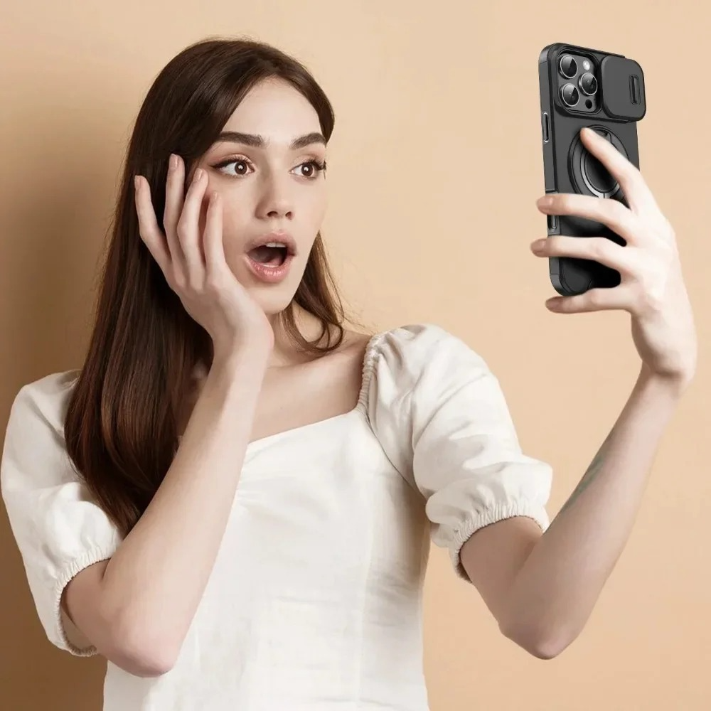 Premium iPhone Case Magnetic Rugged Armor Shockproof Protective Cover Heavy Duty Kickstand Anti Scratch Anti Fingerprint PC Acrylic Non Slip Full Coverage