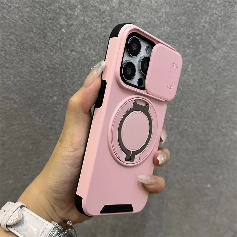 Premium iPhone Case Magnetic Rugged Armor Shockproof Protective Cover Heavy Duty Kickstand Anti Scratch Anti Fingerprint PC Acrylic Non Slip Full Coverage
