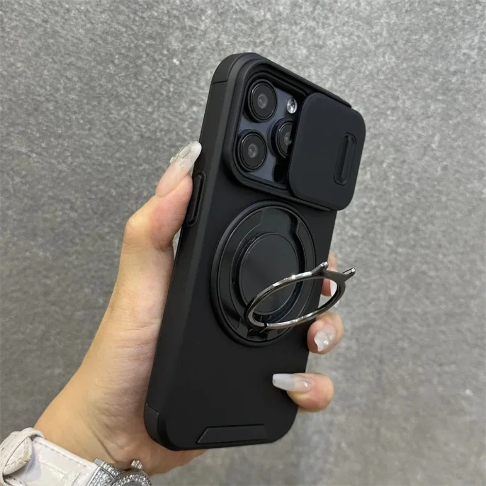 Premium iPhone Case Magnetic Rugged Armor Shockproof Protective Cover Heavy Duty Kickstand Anti Scratch Anti Fingerprint PC Acrylic Non Slip Full Coverage