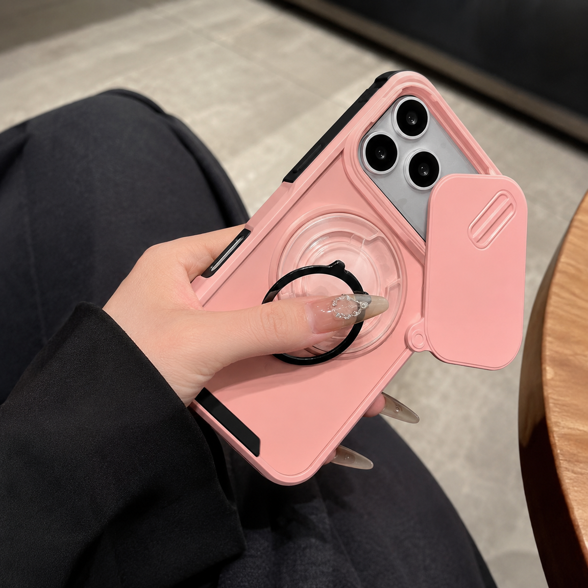 Premium iPhone Case Magnetic Rugged Armor Shockproof Protective Cover Ring Kickstand Camera Lens Protection PC TPU Metal Anti Slip Reinforced Full Coverage
