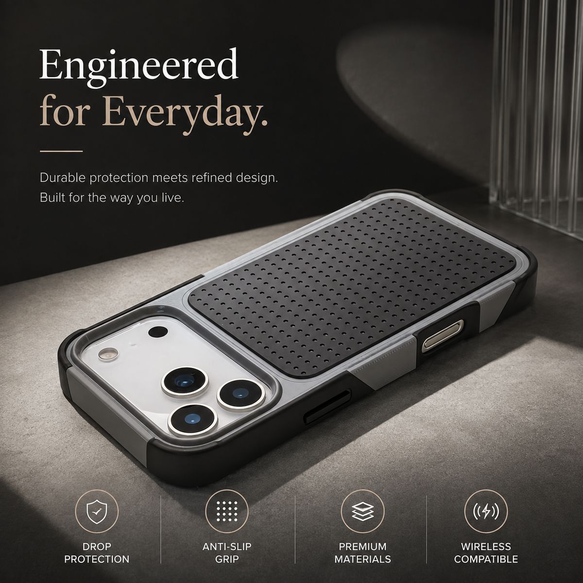Premium iPhone Case Magnetic Rugged Armor Shockproof Protective Wallet Cover Card Holder Kickstand Anti Slip Reinforced Heavy Duty Full Coverage Grip