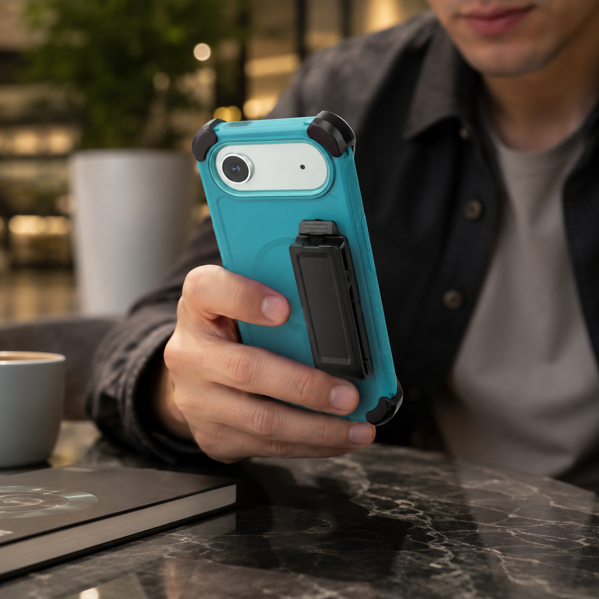 Premium iPhone Case Magnetic Rugged Defender Shockproof Protective Cover Belt Clip Holster PC TPU Anti Slip Reinforced Corners Port Protection Heavy Duty