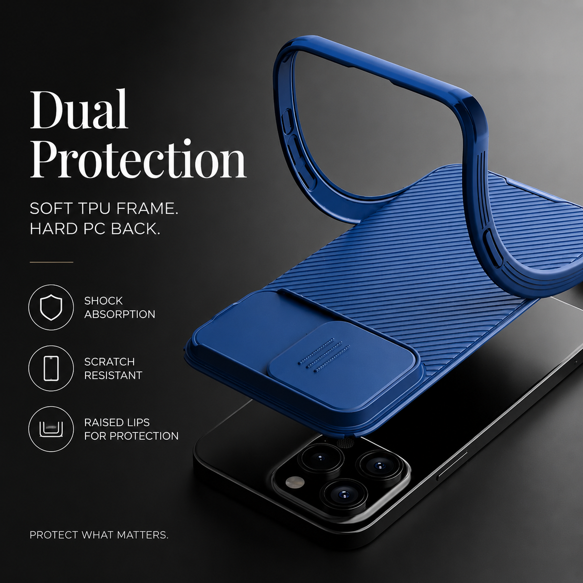 Premium iPhone Case Magnetic Rugged Shockproof Protective Cover Sliding Camera Lens Protection PC TPU Anti Slip Anti Scratch Reinforced Armor Full Coverage