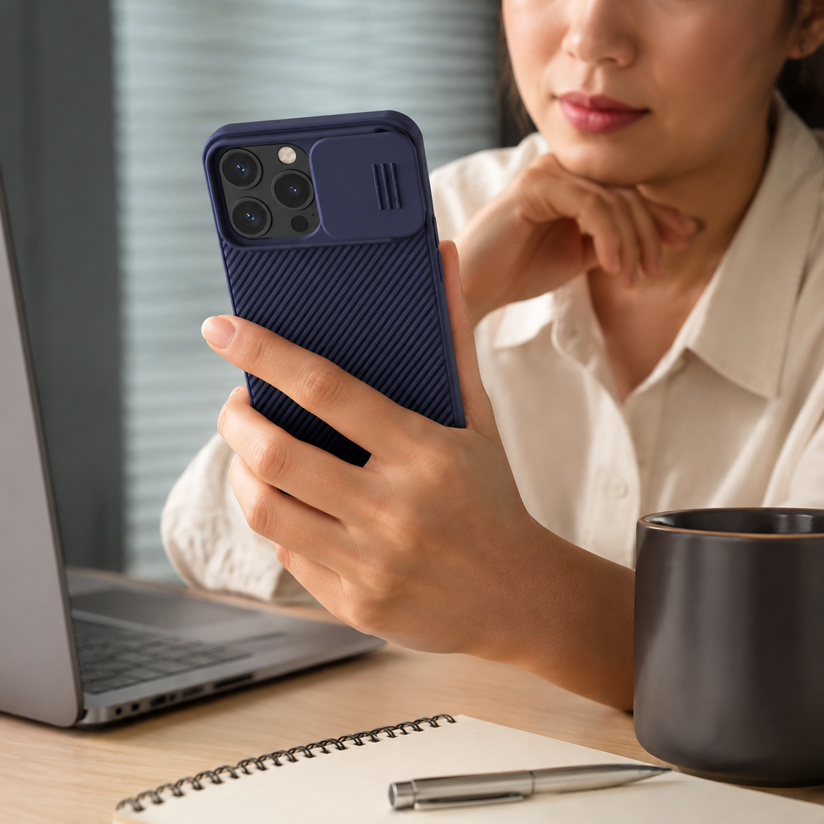 Premium iPhone Case Magnetic Rugged Shockproof Protective Cover Sliding Camera Lens Protection PC TPU Anti Slip Anti Scratch Reinforced Armor Full Coverage