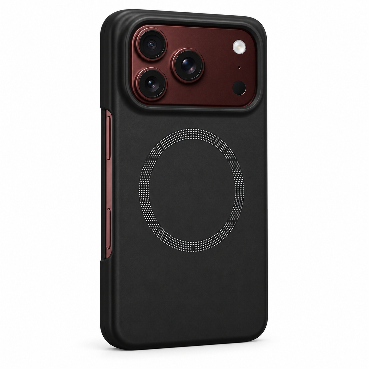 Premium iPhone Case Magnetic Spring Hinge Shockproof Hard PC Tempered Glass Screen Protector Anti Scratch Tough Foldable Protective Flip Cover Case