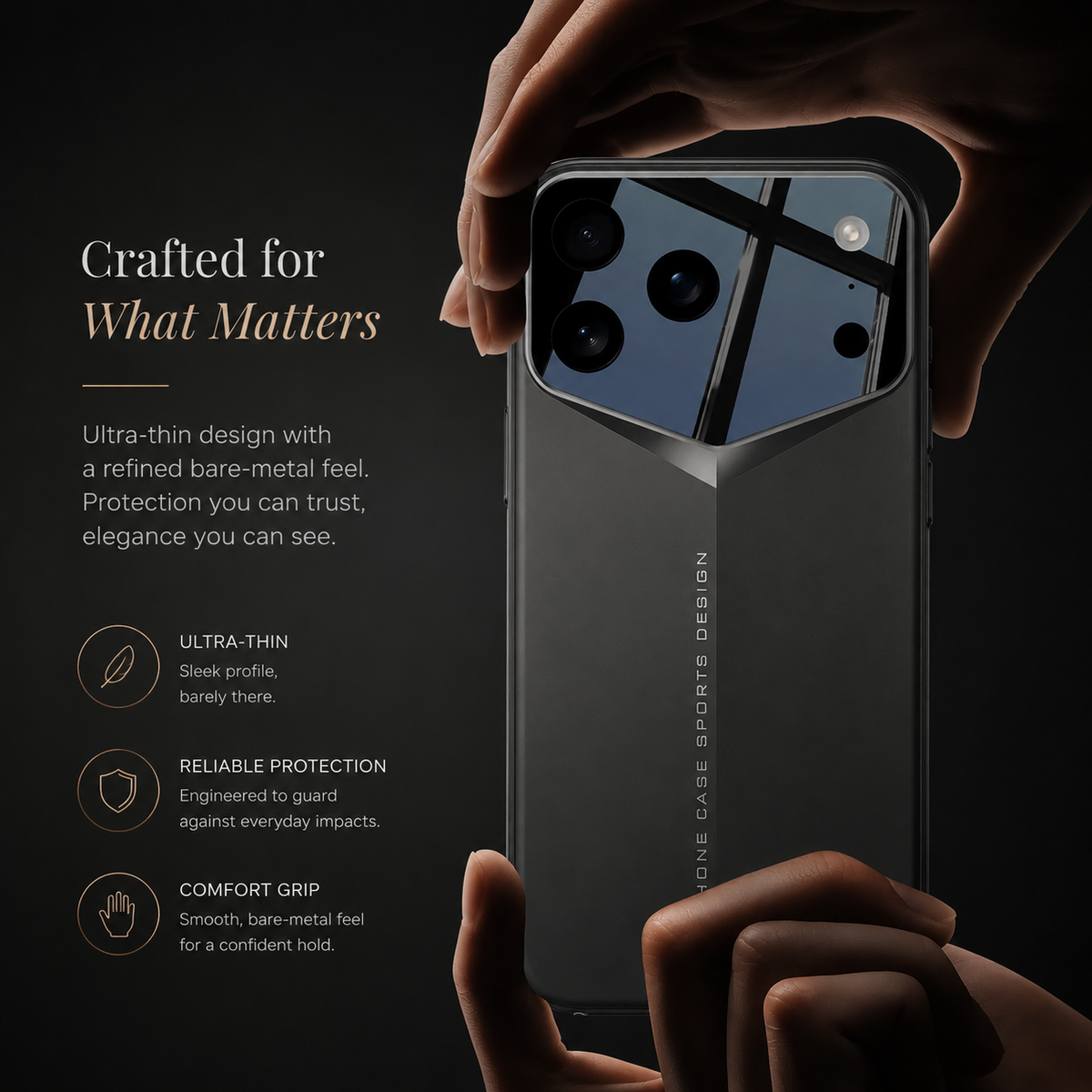 Premium iPhone Case Matte Hard PC Slim Protective Cover Camera Lens Protection Shockproof Anti Fingerprint Anti Scratch Lightweight Full Coverage Non Slip