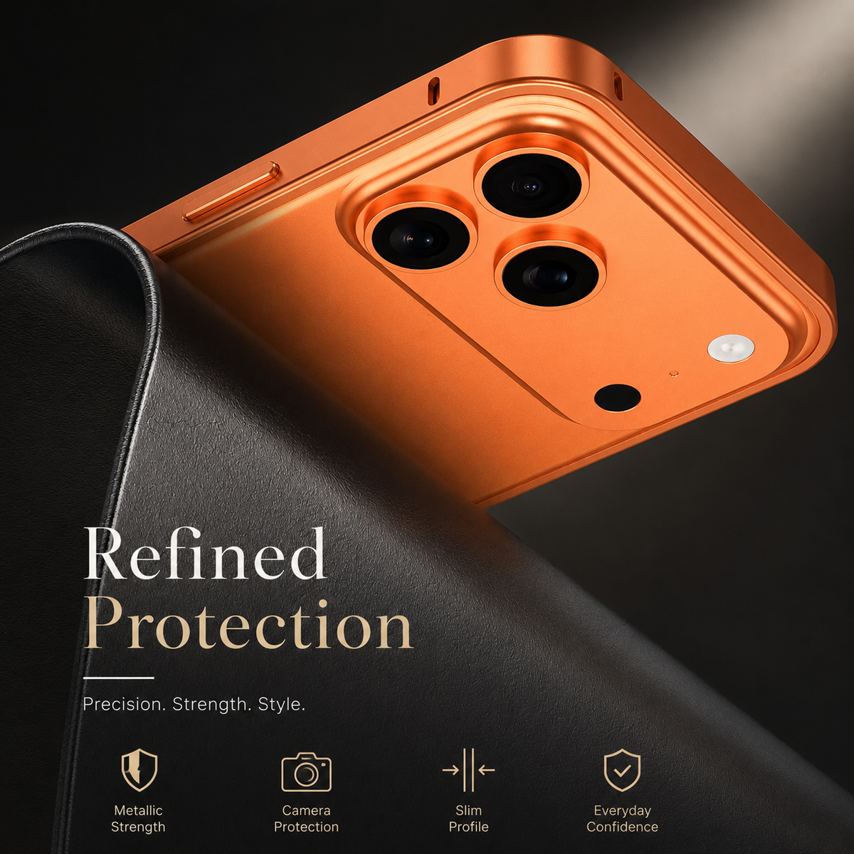 Premium iPhone Case Metal Alloy Armor Hollow Heat Dissipation Shockproof Bumper Anti Scratch Tough Slim Reinforced Edge Protective Frame Cover Case