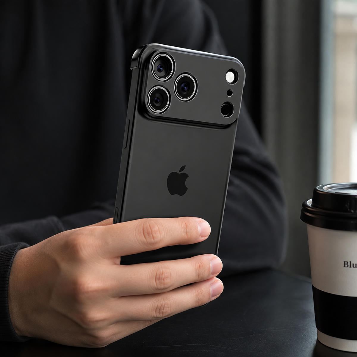Premium iPhone Case Metal Frameless Bumper Camera Lens Protection Corner Pads Shockproof Slim Backless Reinforced Edge Protective Frame Cover Case
