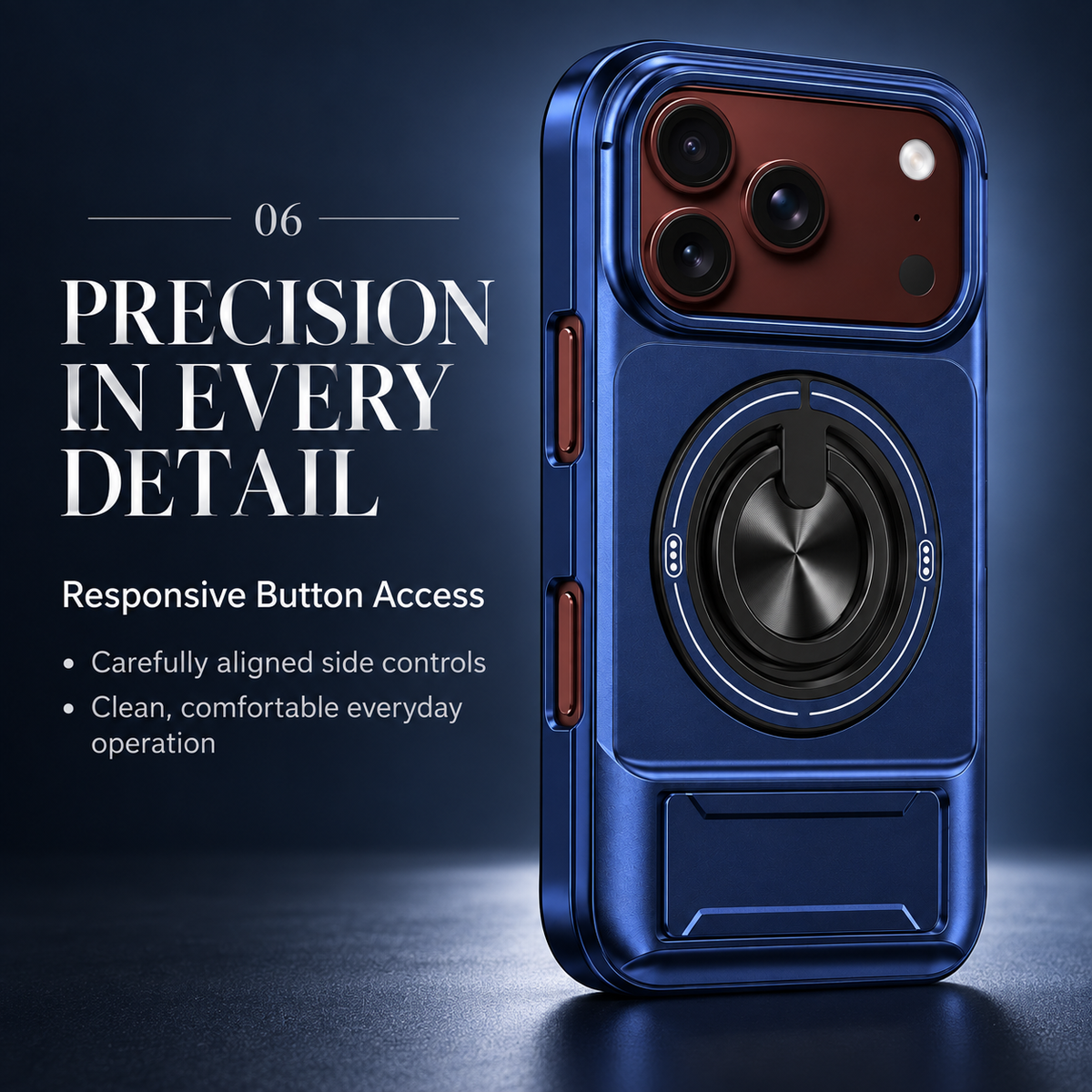 Premium iPhone Case Military Armor Slide Camera Cover Magnetic 360 Ring Kickstand Heavy Duty Shockproof PC TPU Foldable Protective Bumper Case