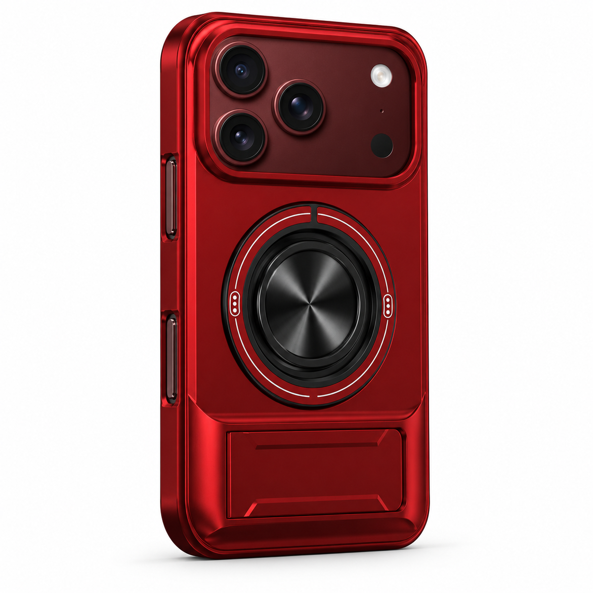 Premium iPhone Case Military Armor Slide Camera Cover Magnetic 360 Ring Kickstand Heavy Duty Shockproof PC TPU Foldable Protective Bumper Case