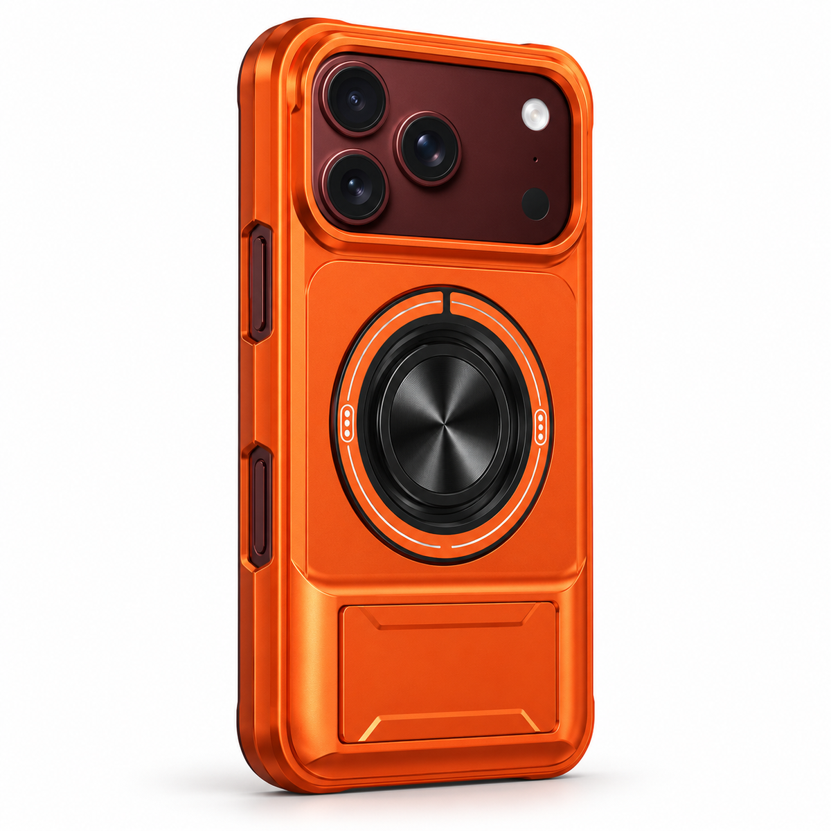 Premium iPhone Case Military Armor Slide Camera Cover Magnetic 360 Ring Kickstand Heavy Duty Shockproof PC TPU Foldable Protective Bumper Case