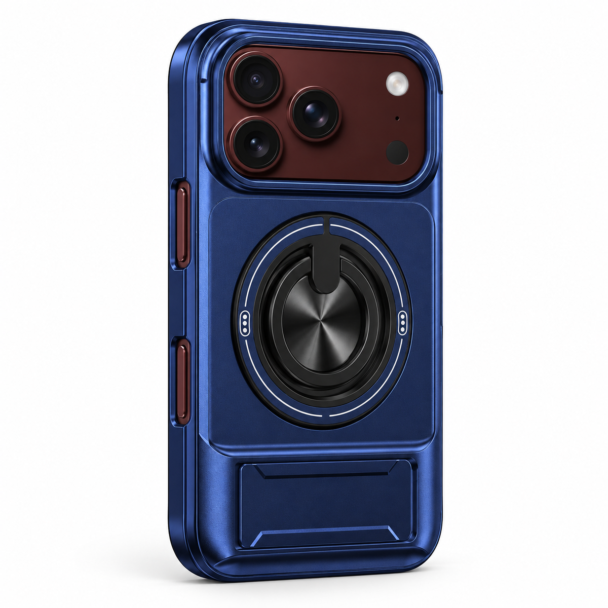 Premium iPhone Case Military Armor Slide Camera Cover Magnetic 360 Ring Kickstand Heavy Duty Shockproof PC TPU Foldable Protective Bumper Case