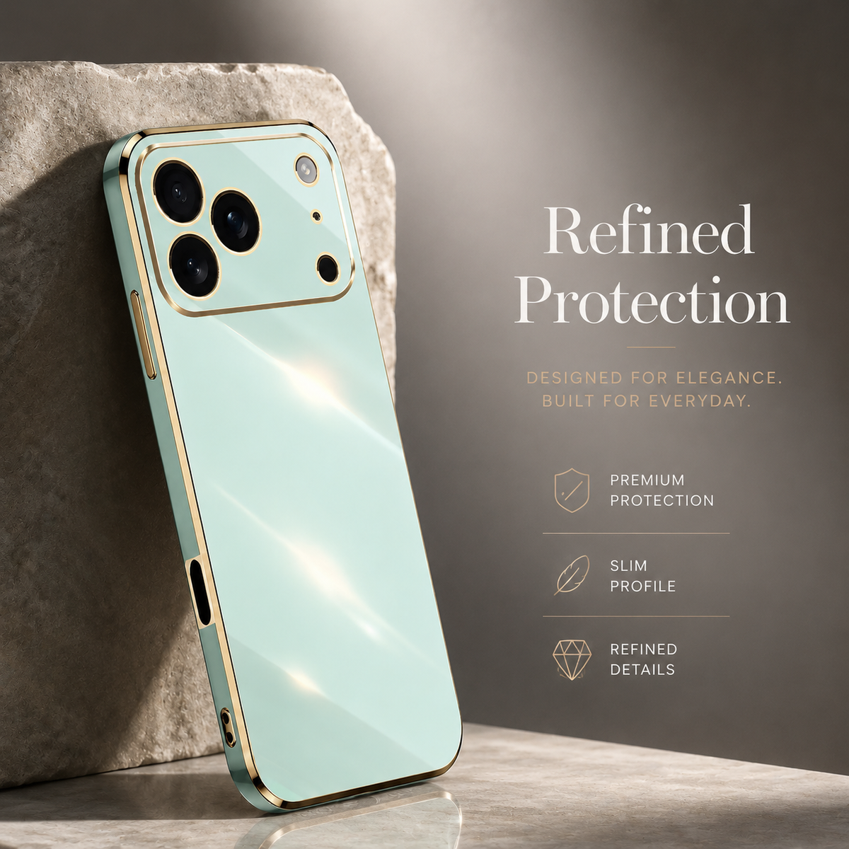 Premium iPhone Case Plating Silicone Shockproof Protective Cover Anti Scratch Lightweight Soft Bumper Full Coverage Slim Anti Slip Grip Design